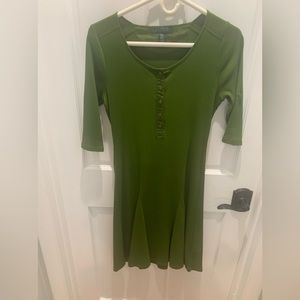 Lauren, green, pleated dress.